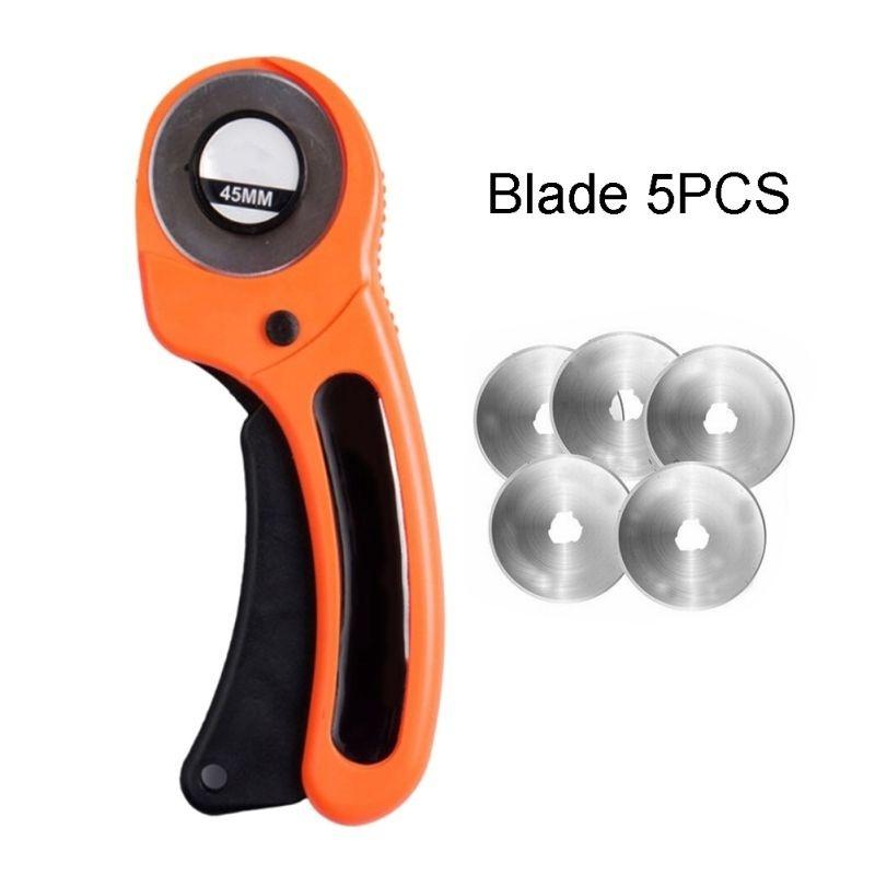 45 мм роторный резак, набор лезвий, круглый стеганый кожаный резак для ткани, инструмент для шитья изделий из кожи