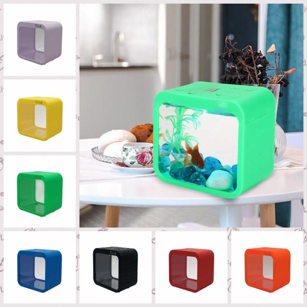Мини Мини Настольный Аквариум Прозрачный Строительный Блок Аквариум Офис