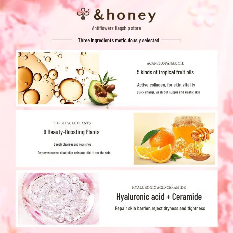 Antiflower Honey Shampoo & Cherry Blossom Shower Gel Set
