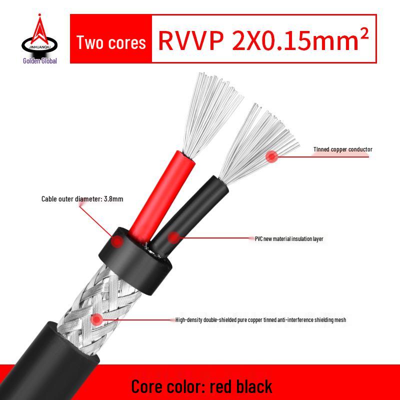 RVVP Shielded Control Signal Cable - Available in 2 to 14 Cores, 0.15 to 0.2 Square