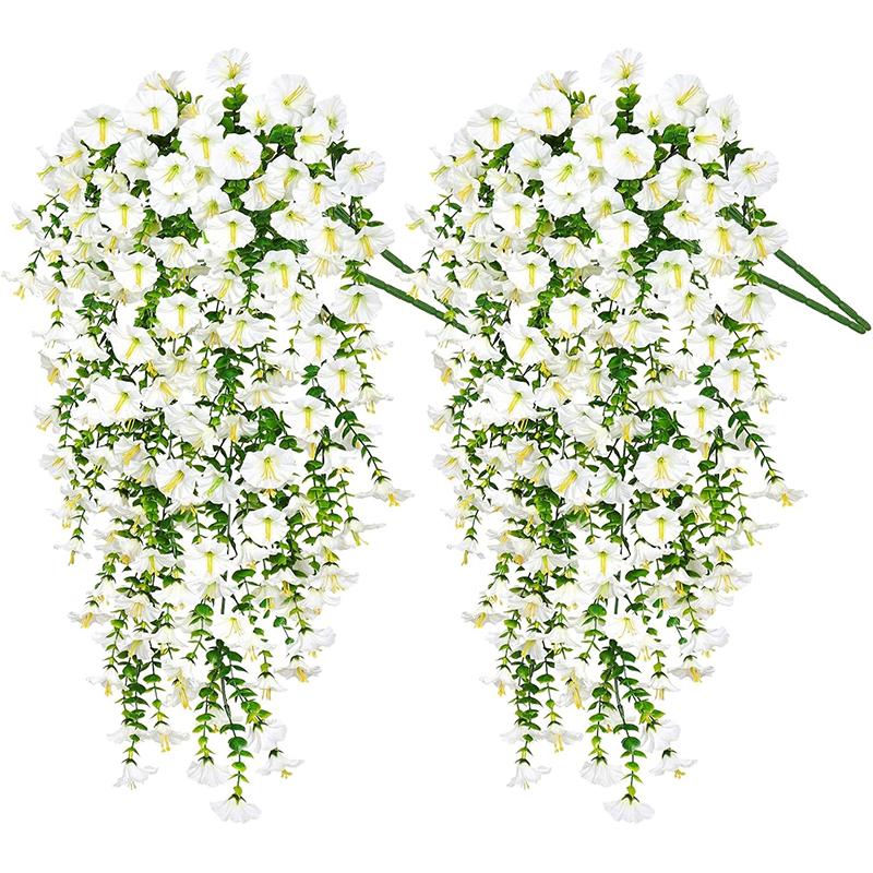 1/2 шт. 75 см Искусственные цветы Настенные подвесные Искусственные растения Виолетты Подвесные Искусственные цветочные лианы для Домашнего декора Садовое Свадебное украшение