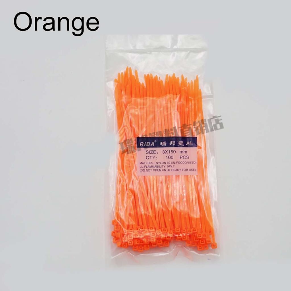 100pcs Self-locking Nylon Small Cable Ties Width 2.0mm 3x150mm Zip Tie Wire Cords Fastens Red Yellow Blue Brown Black White Grey