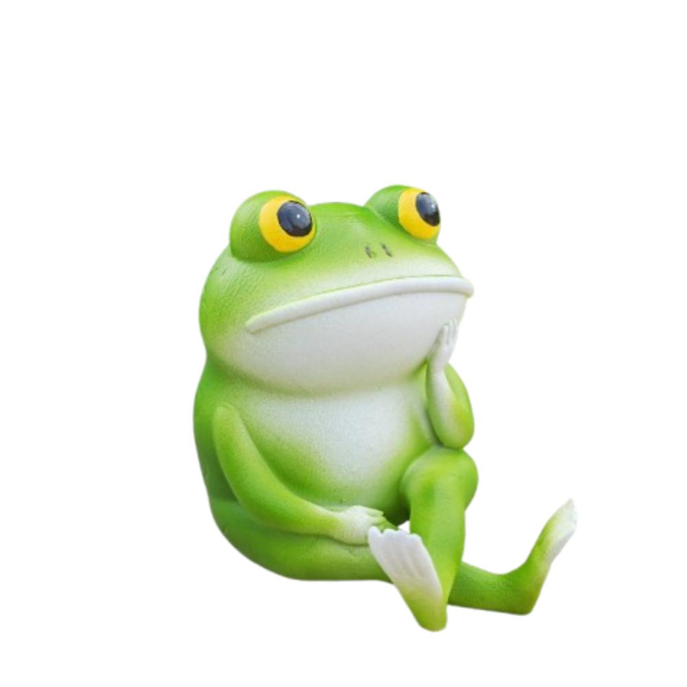 Cute Small Frog Statue Resin Crafts Animal Ornament Micro-landscape Accessories