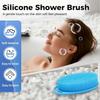 3PCS Silicone Body Scrubber Shower, Soft Gentle Shower Brush Loofah for Sensitive Skin, Lather Well, Handheld Cleansing Skin Brush for