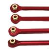 4 Piece Aluminum Alloy Pull Rod Set Replacement Upgrade for 1/24 RC Car Crawler Accessories DIY