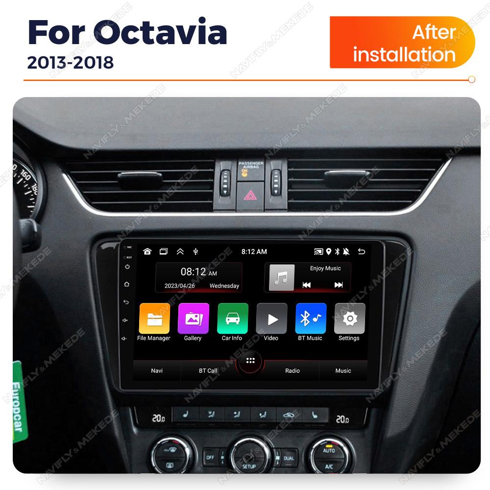 Navifly 2Din Android Car Radio For Skoda Octavia 3 A7 2013-2018 Multimedia Video Player BT Carplay Auto Navigation GPS Head Unit