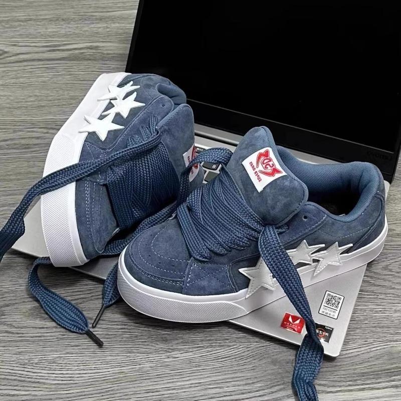 Retro Student Explosion Couple Board Shoes Niche Original 2025 Spring and Autumn New Thick-soled Versatile Star Canvas Shoes Women