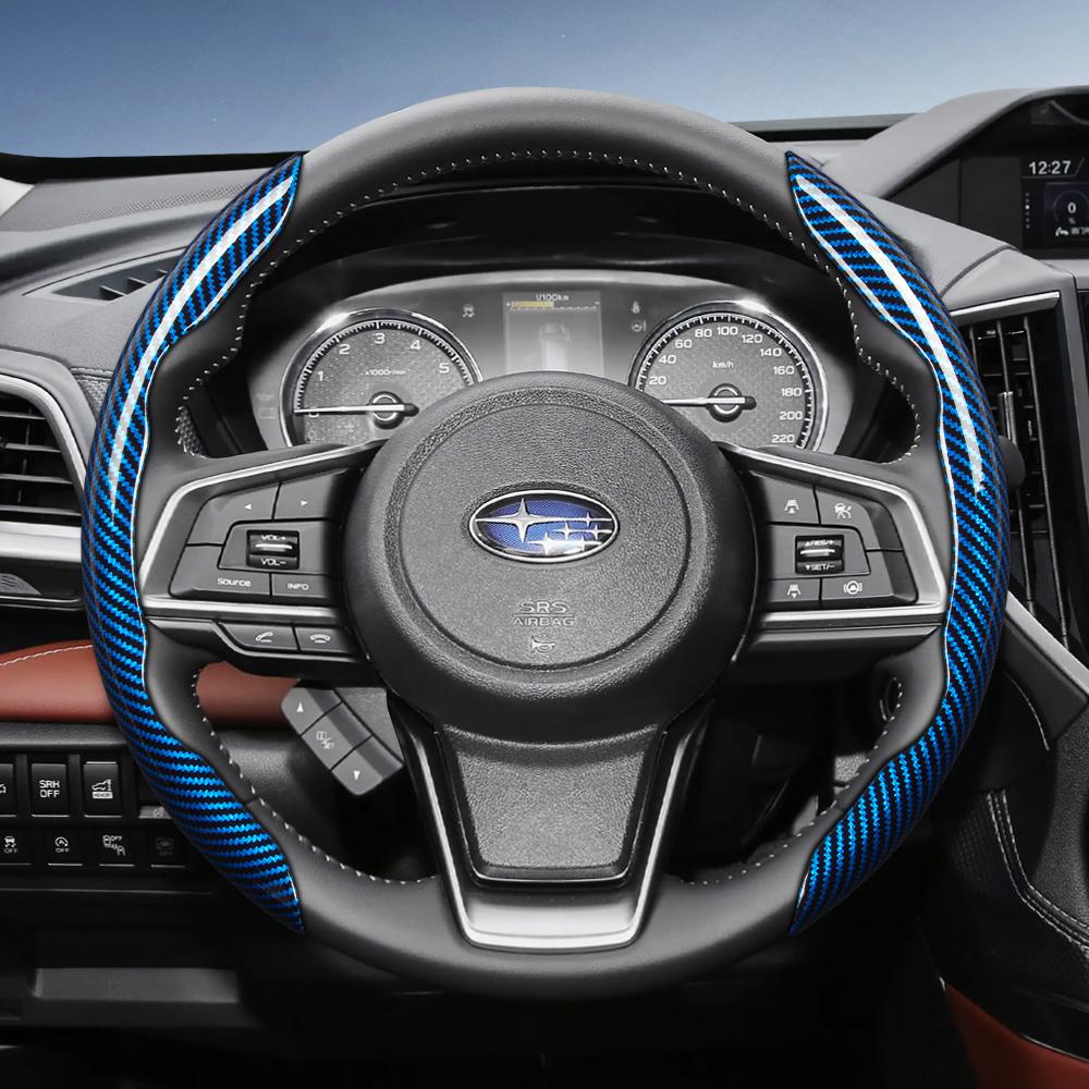 Carbon Fiber Steering Wheel Cover Quick Release Segmented For Subaru XV WRX BRZ Forester Outback Ascent Legacy Levorg vg5