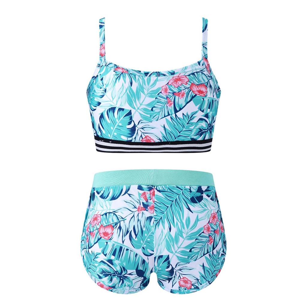 Kids Girls Athletic Workout Tank Crop Top Boyshort 2Pcs Set Gym Sports Fitness Tracksuit