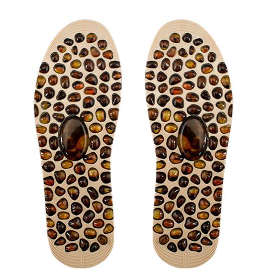 1 Pair Portable Massager Insoles Soft Rubber Popular Pain Relief Pebble Design