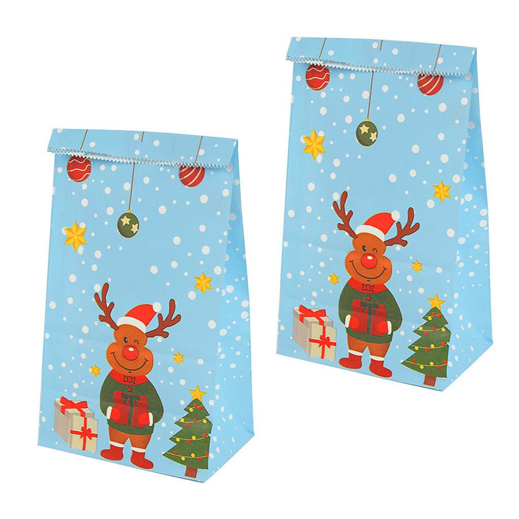 Рождественские подарочные пакеты Мультяшная бумажный мешочек для конфет Шоколадное печенье Упаковка Сумка Рождественское украшение