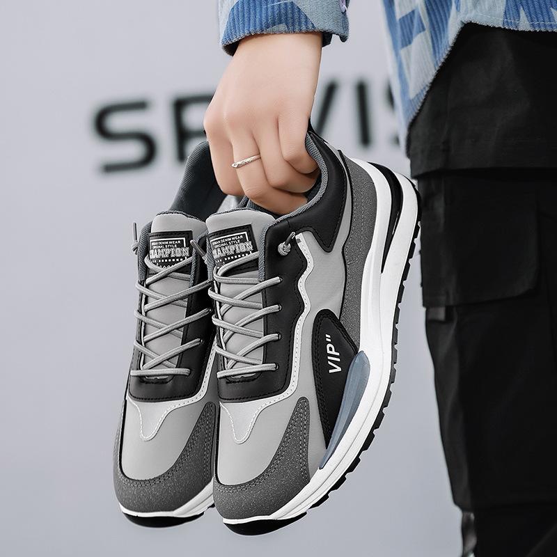 Весна и Осень новая спортивная обувь мужская обувь водонепроницаемая повседневная мужская обувь легкая мягкая подошва студенческая молодежная обувь для бега кожаный верх прилив