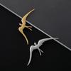 Ретро Металлическая Брошь Животное, Легкая Роскошь Высококачественная Одежда Ласточка Булавка Аксессуары
