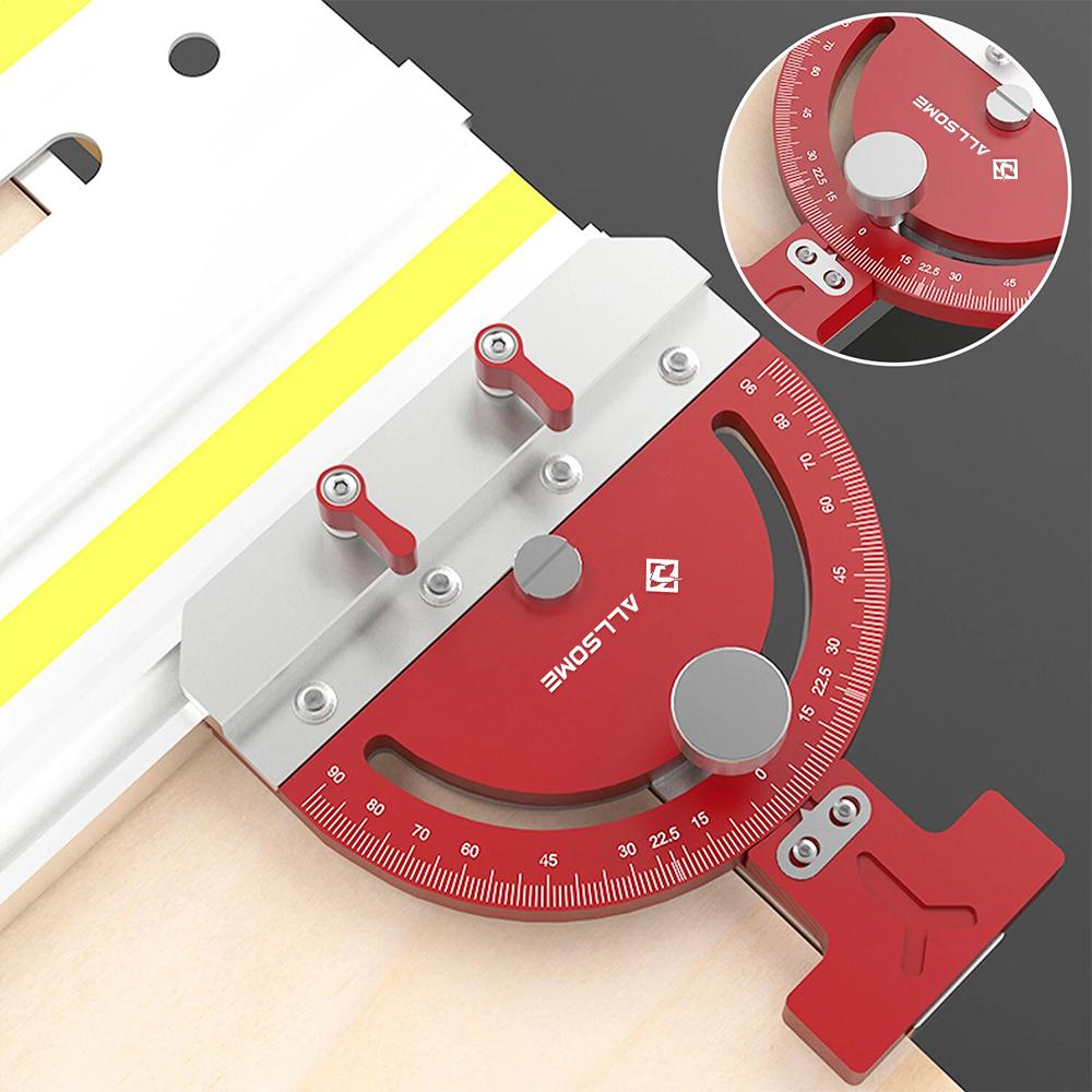 Allsome Регулируемый многоугольный направляющий квадрат для дисковой пилы с направляющей шиной, угловой упор для Makita Festool DeWalt