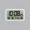 Alarm Clock Digital Wall Clocks with Date Week Indoor Temperature & Humidity Battery Operated Small Desk Clock