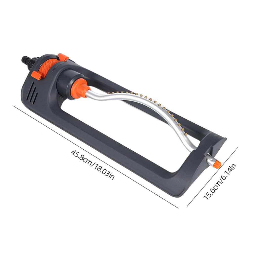 Automatic Oscillating Sprinkler 4 Modes Aluminum Tube Swing Sprinkler 19 Hole Nozzles Rustproof with 1/2in Connector Garden Tool