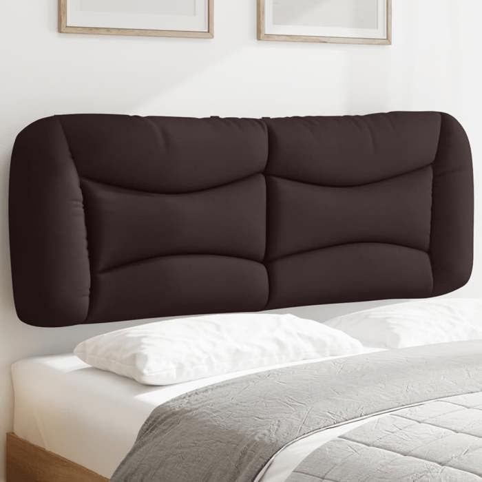 VidaXL Coussin de Tête de Lit, Oreiller de Lecture avec Fermeture à Glissière, Coussin de Lecture pour Lit Chambre, Marron 374579
