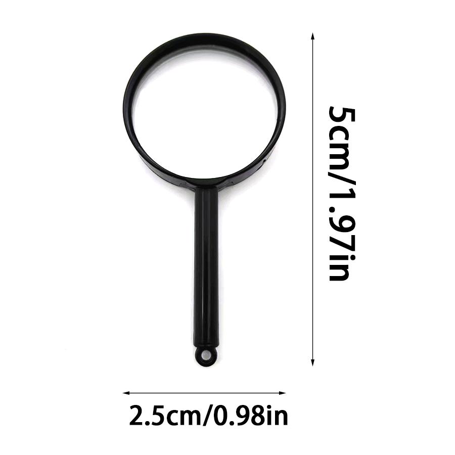 12pcs Mini Magnifying Glass Office Study School Portable Supplies for Newspaper Magazine Reading Outdoor Nature Observation XJM