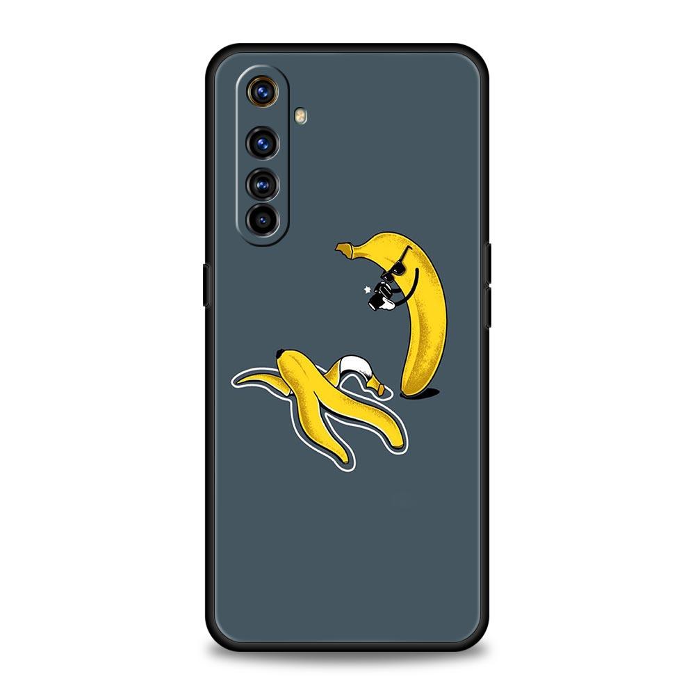 Funny Bite Apple Banana Soft TPU For Realme 13 12 11 10 9 Pro Plus GT3 GT2 C21 C25 C35 C53 C55 C67 Pro 5G Phone Case Cover Capas