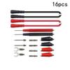 16-Piece Multimeter Test S Probe Voltmeter For Alligator Cable Clip Kit