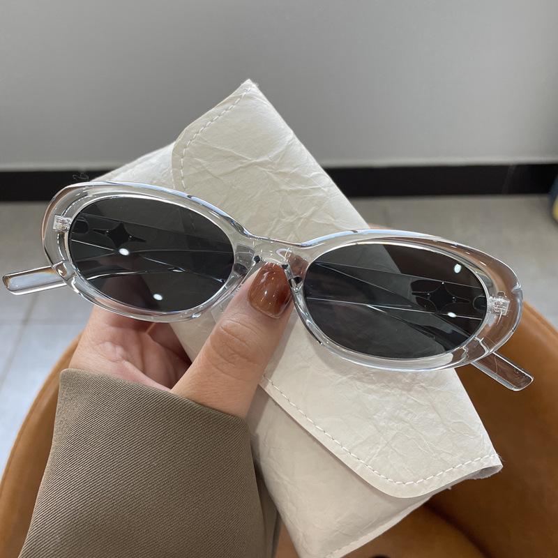 Trendy Retro Oval & Square Face Slimming Sunglasses for European & American Styles - Ideal for Beach Vacations & Influencers