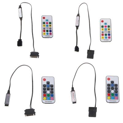 ИК РЧ USB RGB Пульт Беспроводной Светодиодный Контроллер Диммер Динамический Режим Инфракрасный Для Компьютера для Корпуса Светодиодная Лента 3-контактный 5В/4-контактный