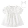 Baby Hair Lace Ceremony Summer Newborn Baby Star 80 Months [Reegoo Peter] Clothes, Girls' Dress, Romper, Band, Dress, Clothes, 100% Cotton, Clothes,