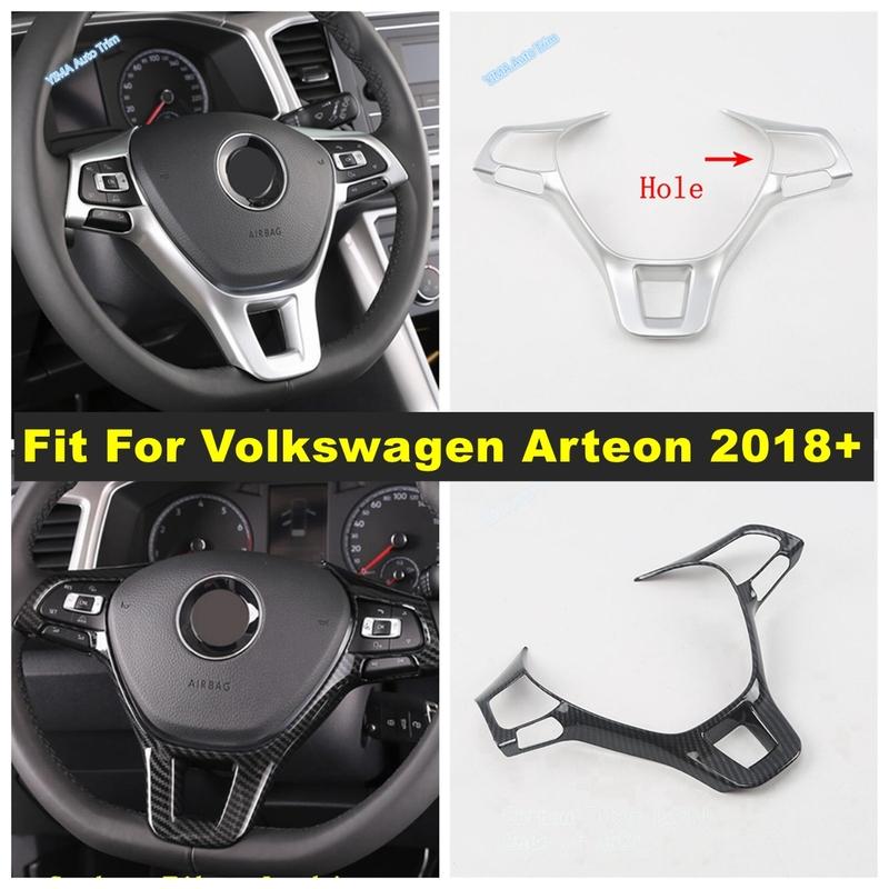 For Volkswagen Arteon 2018 Carbon Fiber Look / Matte Auto Steering Wheel Decor Frame Cover Trim Interior Accessories