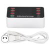 60W Multiple USB Charger 8 Port Desktop Charging Station with Fast Charge 3.0 USB Port Type C Port