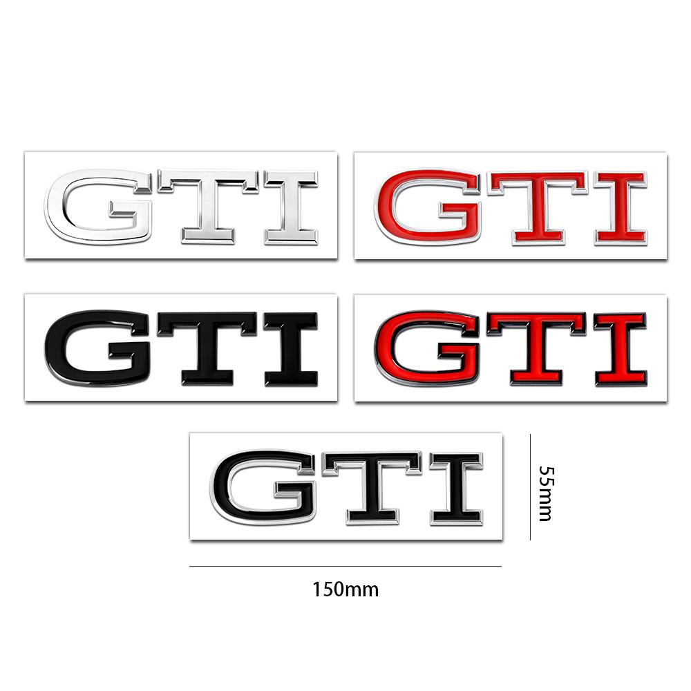 AABIN1 3D ABS GTI Emblem Car Body Tail Trunk Decoration Stickers Auto Accessories For Volkswagen VW Golf Polo Beetle Passat T-ROC Caddy