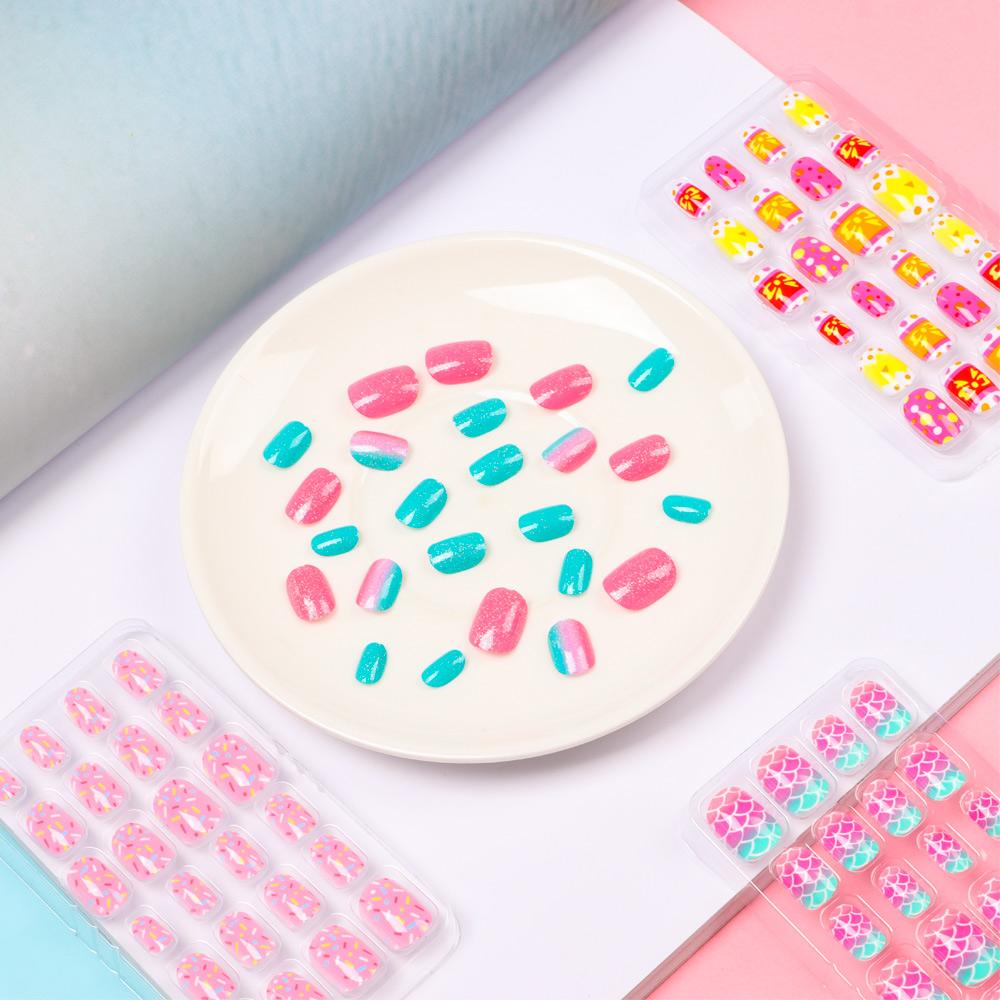 Детский искусственный маникюрный инструмент, пресс для ногтей, детские накладные ногти, накладные ногти, носимые кончики ногтей