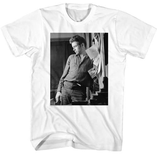 James Dean Cool Lean White T-Shirt Unisex T-Shirt