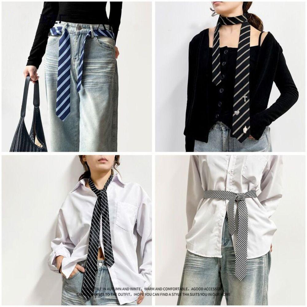 Korean JK Uniform Necktie Printed Belt Accessories Fashion Shirt Tie Decoration Students