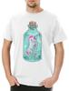 Unicorn Flask Herren T-Shirt Einhorn Unicorn Pixel Flaschenpost Gamer Gaming