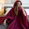 Oversized Blanket Cloak for Women Men Adults Unisex Loose Fit Fleece Hoodie Cloak Winter Warm Plush Wearable Blanket Robe