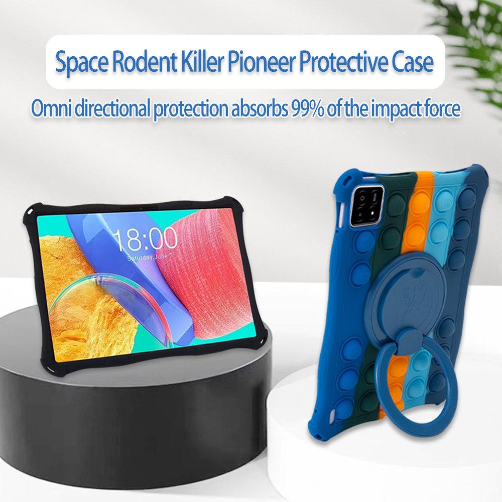 Мягкий силиконовый чехол с пузырьками для Xiaomi Pad 6S Pro 12,4 дюйма, вращающаяся ручка, подставка, безопасная для детей обложка для планшета