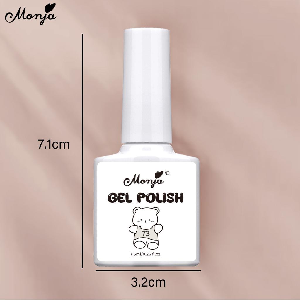 monja 7,3 мл УФ-гель-лак для дизайна ногтей желе ледяной полупрозрачный блестящий глянцевый лак гибридный отмачиваемый салонный лак для маникюра «сделай сам»