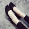 2025 New Style Women's Black Mesh One-Strap Wedge Heel Nurse Shoes, Flat Bottom with Hollow Design.