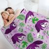 cute anteater purple floral Throw Blanket Large Fashion Sofas Sofa Decorative Throw Blankets
