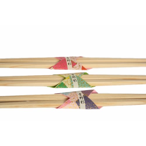 Kikusui Yoshino Cedar Ranchu Chopsticks (10 pairs) - Premium Disposable Chopsticks for Hospitality and Guests