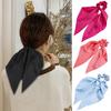 Women Fabric Hair Rope Satin Material Long Ribbon Hair Band High Elastic Hair Tie Headband Hair Styling Tools