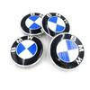 4 X 68mm CENTRE DE ROUES CACHE MOYEU BMW CLASSIQUE LOGO BLEU DIAMETRE NEUF