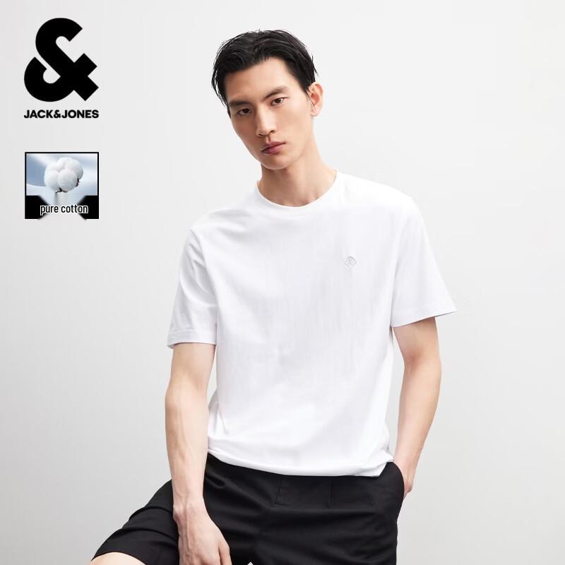 Мужская хлопковая футболка с коротким рукавом Jack & Jones