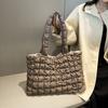New Pattern Women Autumn and Winter Tote Bags Luxury Pleated Fabric Ladies Fashion Shoulder Bags High-capacity Designer Handbag