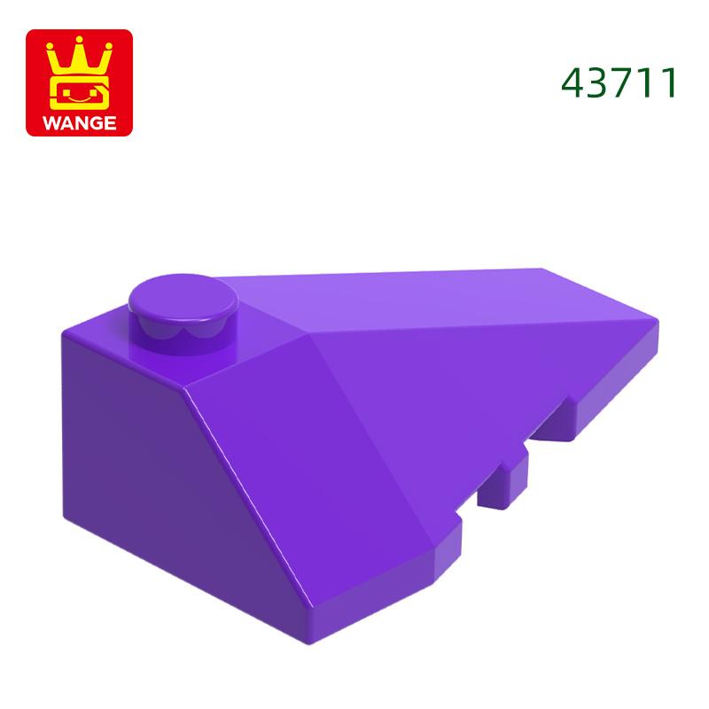 Нетоксичные 74 шт./лот 43711 Правый скошенный клин 4x3 Тройные строительные блоки Аксессуары для Moc Совместимы с Bricks Детские игрушки Подарок Bo