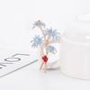 Blucome New Arrival Enamel Flower Brooches for Women Men Suit Lapel Hijiab Pins