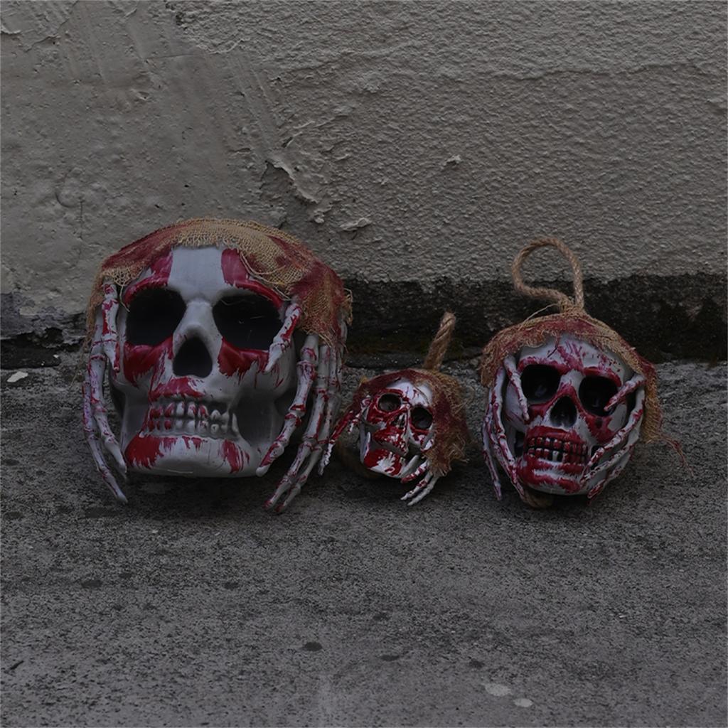 Хэллоуин Реквизит Подвеска Призрак Череп Кровоточащая Рука Симуляция Пластиковый Череп