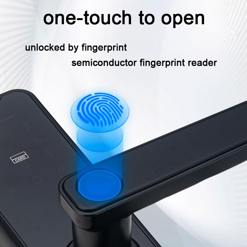 Tuya Smart Lock Замок отпечатков пальцев Дверной замок Клавиатура Дверной замок с ручкой Электронный отпечаток пальца