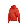 Drawstring Stand Collar Pullover Outdoor Running Sports Knit Sweatshirt Women Sweatshirt Rust-Red EA2201
