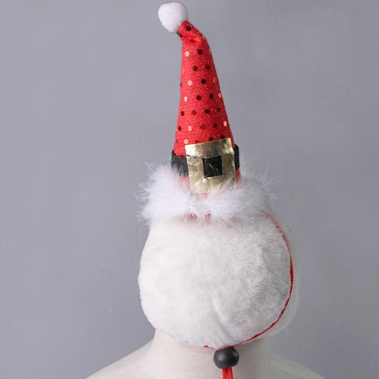 Праздничная рождественская шапка для питомцев, красная рождественская шапка для кошек, шапка Санты с блестящими точками в горошек для кошек и собак, праздничный наряд, реквизит для фото